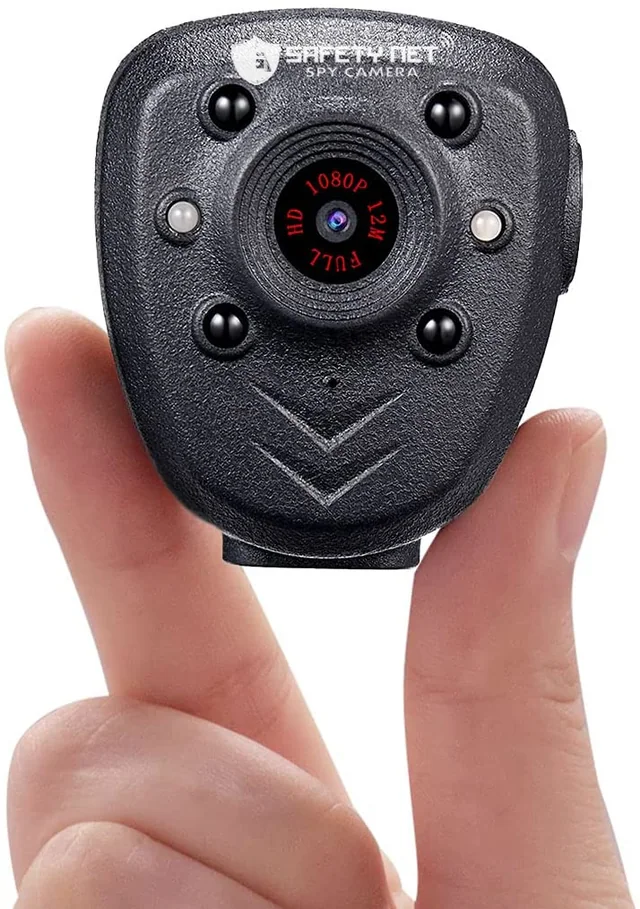 SAFETY NET Body Camera Built-in 32GB Memory Card 1080P Police Video Recorder Wearable Portable Security Cam Webcam With Night Vision Pocket Clip IR Dash Cam for Home/Outdoor/Law Enforcement/Cop Guard