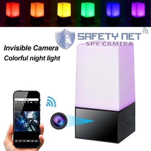 SAFETY NET, SPY CAMERA  Cover Nanny Cameras LED Color Computer Lamp 1080P WiFi Home Security Secret Cam Motion Detection Night Vision Remote Vision via Android iPhone APP