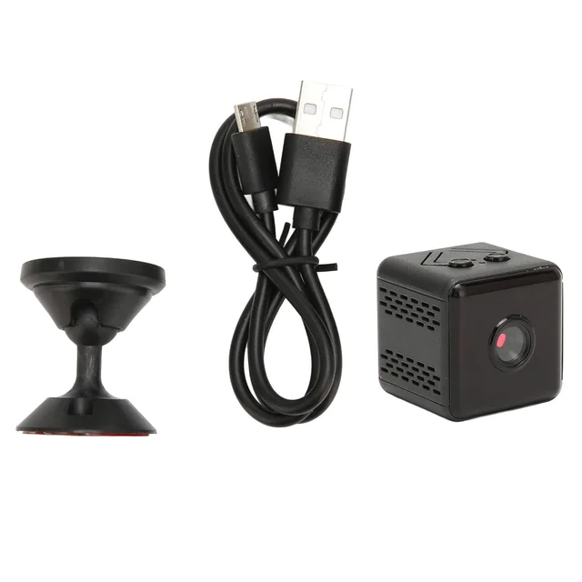 SAFETY NET, SPY CAMERA Small Nanny Cam, ABS Support Recording While Charging Mini Wireless Cameras Black for Businessmen for Office Indoor Security Camera