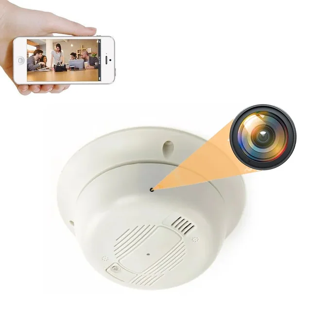 SAFETYNET  Hidden HD 1080P Wi-Fi Wireless Spy Camera Smoke Detector Camera 32GB Micro SD Card Supportable (White)(iWFCAM APP)