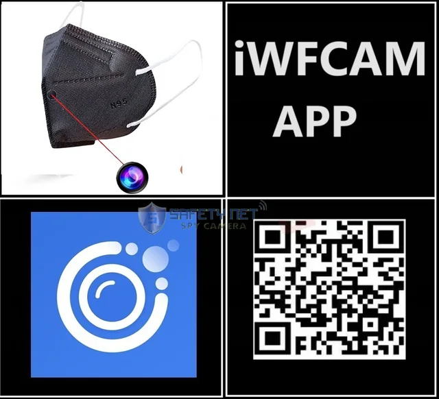 SAFETYNET Mini WiFi 1080P Spy Mask Camera , Wireless Hidden Spy Cam Audio and Video Recording Live Feed, Home Security Nanny Camera/ Motion Activated Alarm(2021 Upgraded Phone APP)