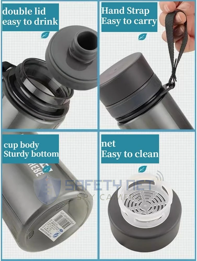 SAFETYNET Hidden Camera 4K HD 1080P Portable Water Bottle Portable Live WiFi Camera Video Recorder Support Motion Detection