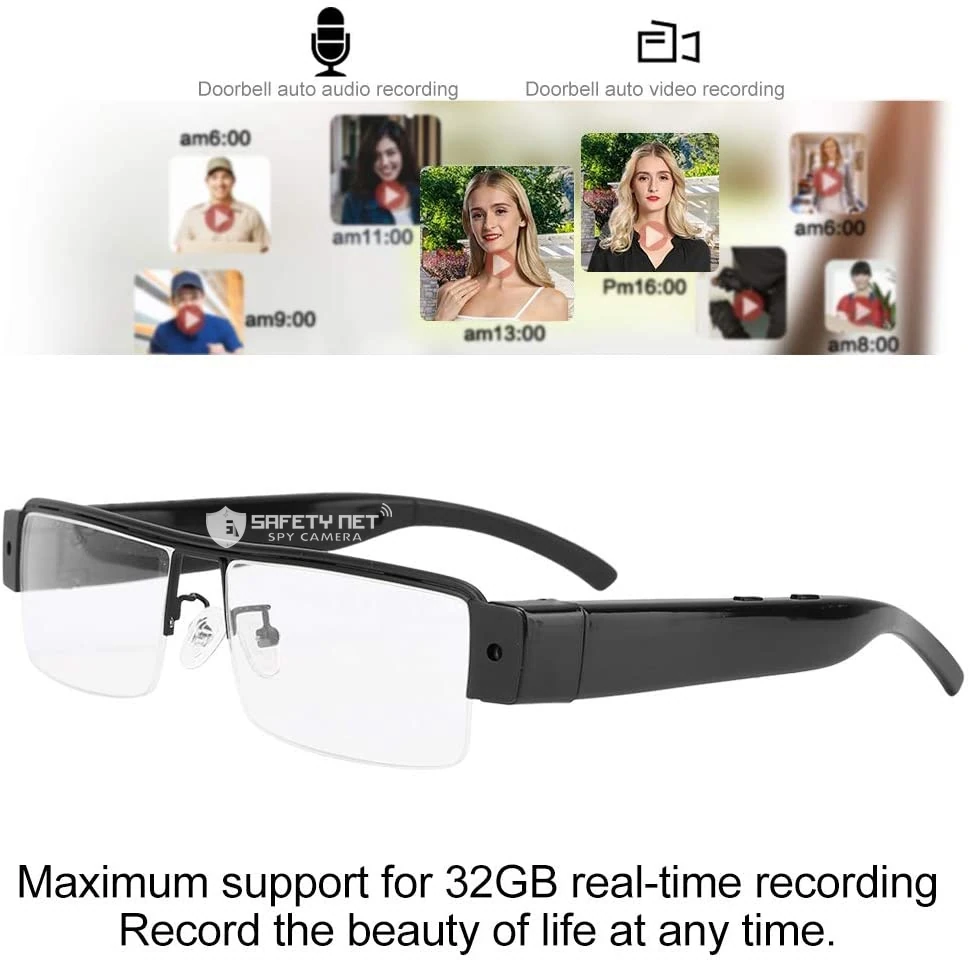SAFETYNET 1080p Hd Digital Video Pocket Camera Glasses Mini Camera Eyewear Dvr Eyeglass Video Recorder Portable Camcorder Mini Camera Eyewear With Box Hidden Camera