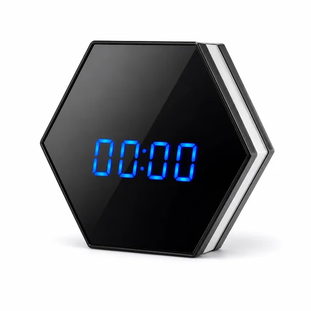 SAFETYNET WiFi Spy Hidden Table Clock Camera with 1080P HD Video, Two Way Audio, Motion Detection, 256GB TF Card Support, RGB Night Light, Mobile Live View, Digital LED Clock for Home & Office