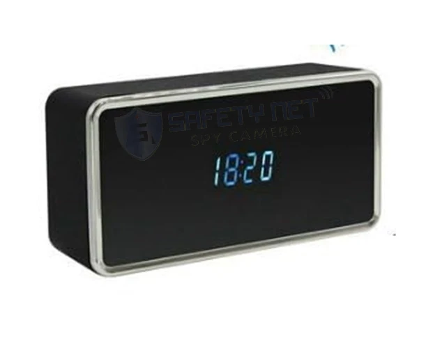 SAFETY NET, SPY CAMERA Clock 2MP IWFCAM APP Smart Clock Camera WiFi Clock Camera with Resolution Two-Way Audio Motion Detection IR Night Vision