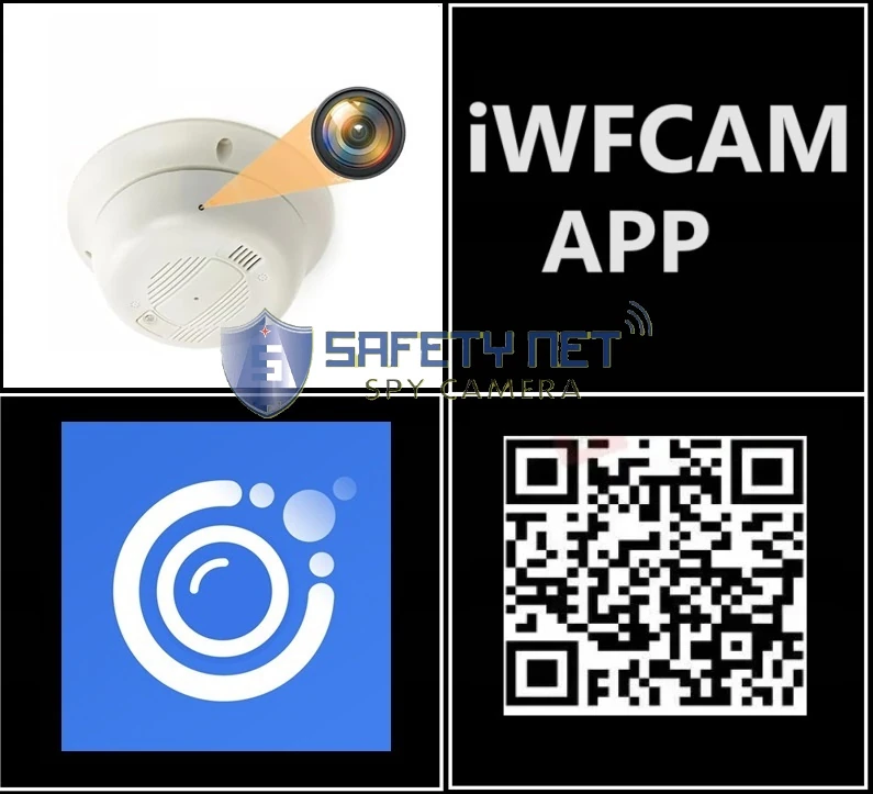 SAFETYNET Hidden HD 1080P Wi-Fi Wireless Spy Camera Smoke Detector Camera 32GB Micro SD Card Supportable (White)(iWFCAM APP)