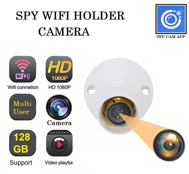 CAM 360 Hottest 4K WiFi Holder Camera in Model HD Audio Video Recording Watch Live 24 Hours Small Surveillance Security Camera for Home Nanny Hidden Wireless Camera