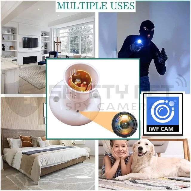 Safety Net 4K Spy WiFi Holder Hidden HD Mini Spy cam 1080p Audio Video Recording Watch Live 24 Hours Small Surveillance Security Hidden Wireless Spy Camera Camera for Office Nanny ( iWFCAM APP)