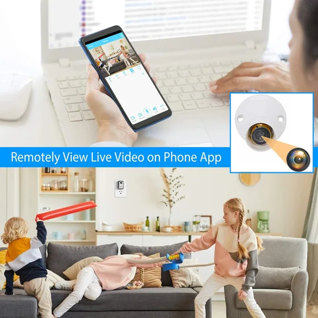 CAM 360 Hottest 4K WiFi Holder Camera in Model HD Audio Video Recording Watch Live 24 Hours Small Surveillance Security Camera for Home Nanny Hidden Wireless Camera