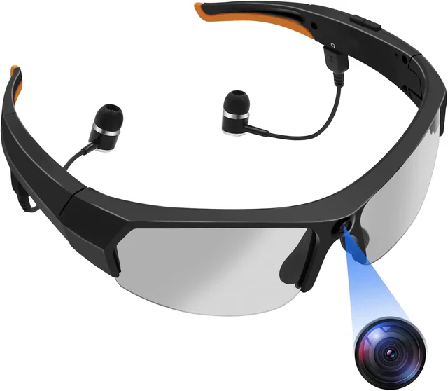 SAFETYNET 1080P Video Camera Glasses Bluetooth Sunglasses for Men Glasses with a Camera Built  IN  Memory Card for Sports & Outdoors