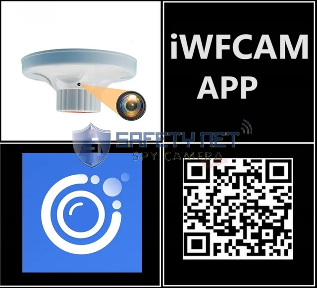 SAFETYNET 4K HD 1080P Wifi P2P Camera Wireless SPY Cam Lamp holder type Covert Monitor DVR Camera
