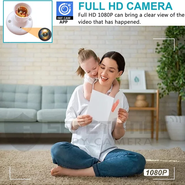 Safety Net 4K Spy WiFi Holder Hidden HD Mini Spy cam 1080p Audio Video Recording Watch Live 24 Hours Small Surveillance Security Hidden Wireless Spy Camera Camera for Office Nanny ( iWFCAM APP)