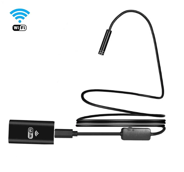 SAFETYNET WiFi 8MM 8 LED Lens Endoscope IP67 Waterproof Inspection Borescope Wire Snake Tube Camera for OTG Compatible with Smart Phone&PC