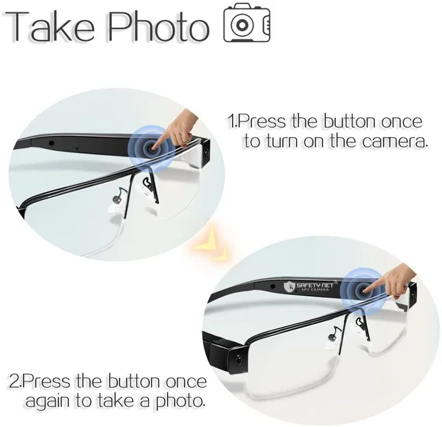 SAFETYNET 1080p Hd Digital Video Pocket Camera Glasses Mini Camera Eyewear Dvr Eyeglass Video Recorder Portable Camcorder Mini Camera Eyewear With Box Hidden Camera