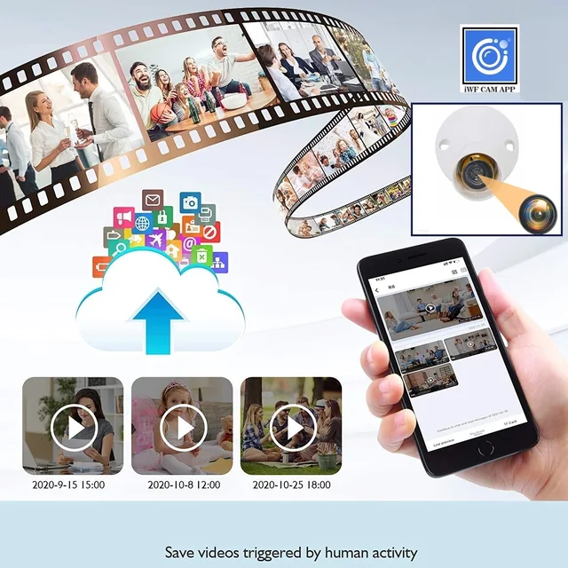 CAM 360 Hottest 4K WiFi Holder Camera in Model HD Audio Video Recording Watch Live 24 Hours Small Surveillance Security Camera for Home Nanny Hidden Wireless Camera